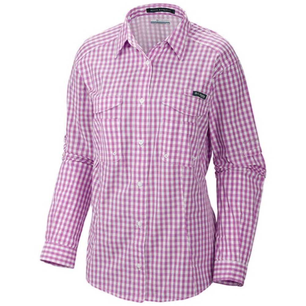 Columbia Purple Checkered Button Down Shirt